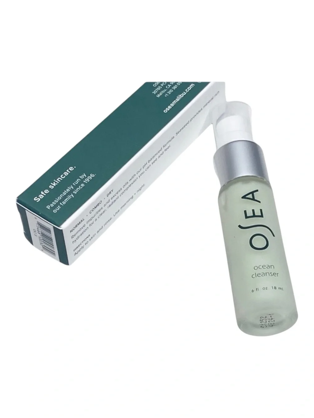 new OSEA ᯾ Algae Seaweed Radiance Ocean Cleanser ᯾ Luxe Travel Glass Jar ᯾ Boxed